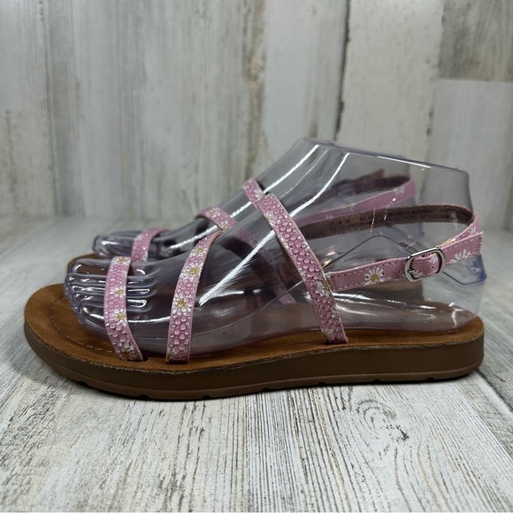 NEW Steve Madden Tan Silver Buckle Strappy Summer Sandals #829 - Picture 1 of 11